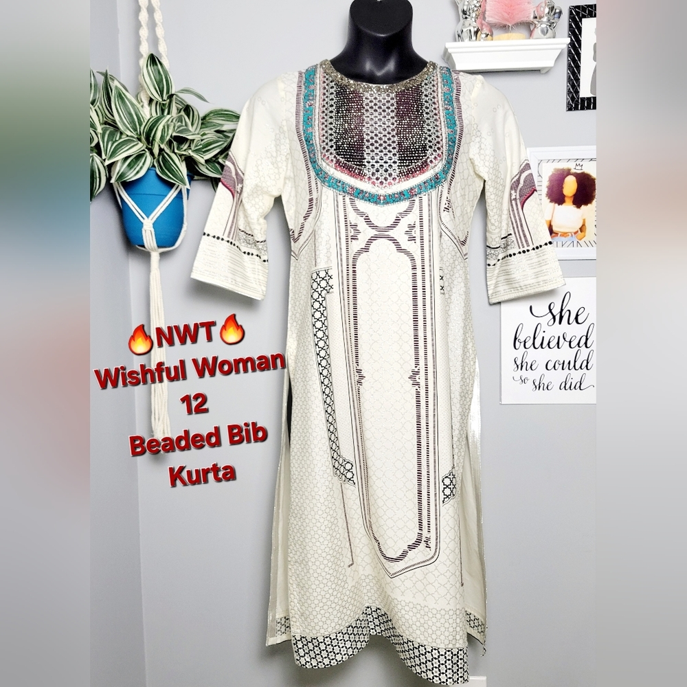 🔥NWT Wishful 12 Beaded Kurta
